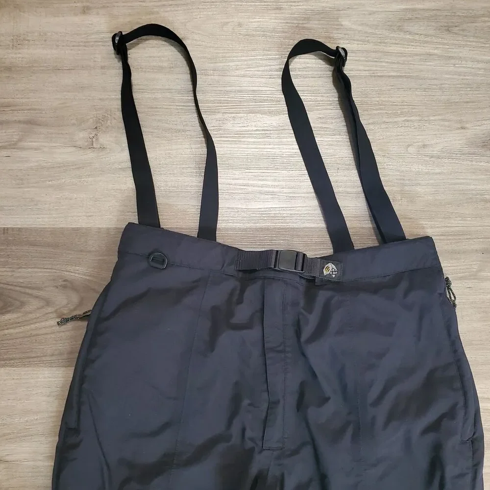 Mountain Hardwear Conduit Snow/Ski Goretex Pants Overall Sz L Black Suspenders